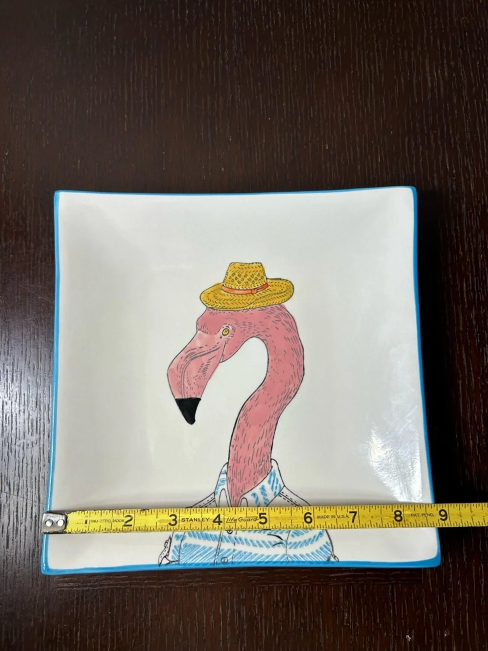 WEST ELM Collector's‎ Editions Flamingo Salad Plate By RACHEL KOZLOWSKI 8 3/4
